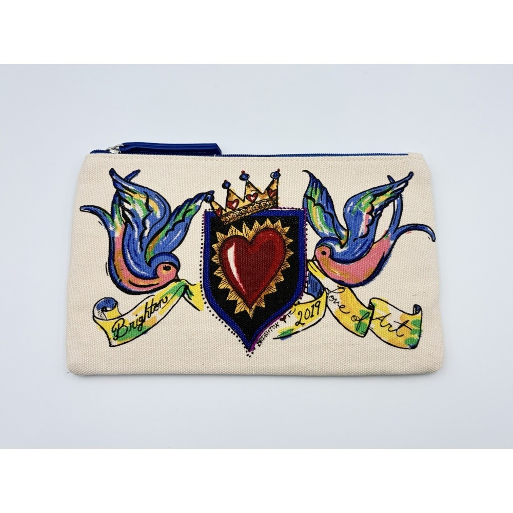 Brighton‎ Canvas Travel Makeup Bag Tattoo Sacred Heart Vacation Pouch Cosmetic 3